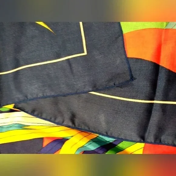 Floral Spring Summer Large Square Scarf New - Picture 6 of 8